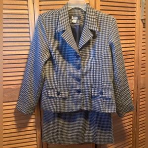 Modiano Navy Blue and Beige Suit